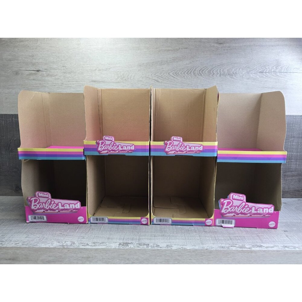 Mini Barbieland Empty Retail Display Box Lot Of 4 g26